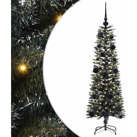 Sapin de Noël artificiel vert, 120 cm, en PVC, plastique et acier. (1/5)