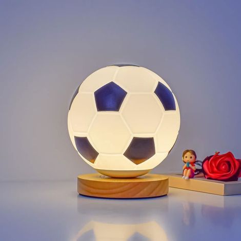 Children's football night light with remote control - Perfect as a gift. Versatile, not just for nursery use.