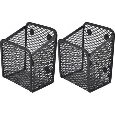 Magnetischer Stifthalter, multifunktionaler Aufbewahrungskorb aus Metallgewebe für Kühlschrank, Whiteboard und Whiteboard (2 Stück) (1/5)