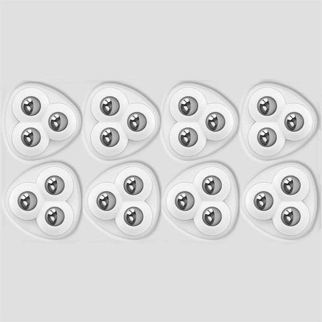 Lot de 8 mini roulettes universelles autocollantes pour petits appareils électroménagers, compatibles avec cafetière, friteuse à air, petits meubles et boîtes de rangement. (1/4)