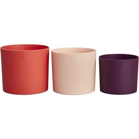 Vaso - Elho - Lex Pott - Set 14 - Rosso Rosa Viola - L 14 x P 13,8 x A 12 cm - Interno - 100% riciclato (1/5)