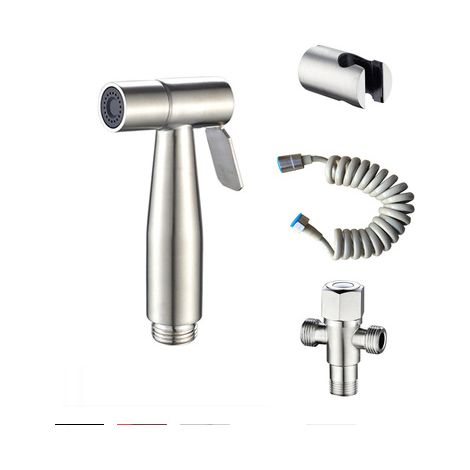 Tête de pulvérisateur de bidet avec crochet, kit de pulvérisateur de bidet en acier inoxydable, pulvérisateur de couches pour bébé, hygiène personnelle et pulvérisateur de toilette de lit (1/3)