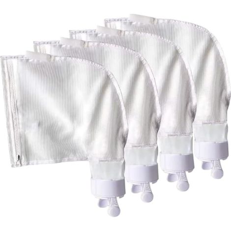 Sacs filtrants nylon pour nettoyeur piscine – Lot de 4 – Avec fermeture éclair – Compatible Polaris 280 et 480 (1/5)