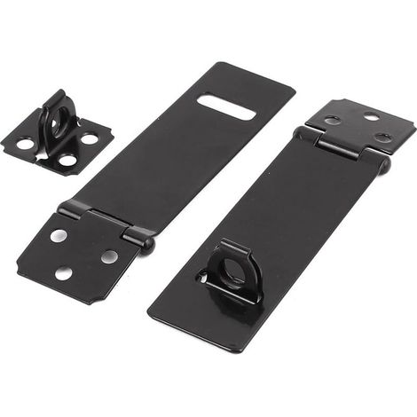 2 pièces 10mm Lang Metall Schublade Hardware Vorhängeschloss Haspe Klammer Set DE de (1/2)