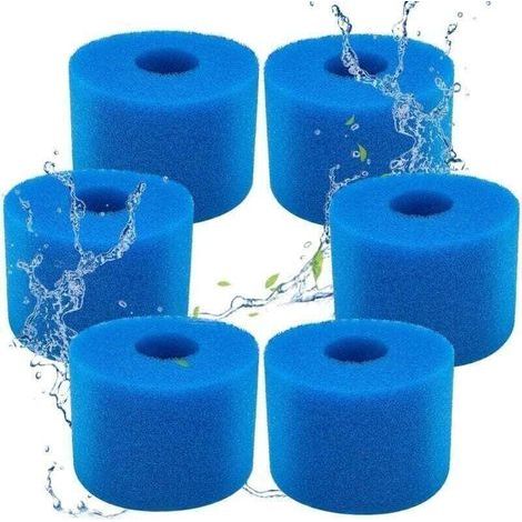 FENOPLASTICAFiltres de Piscine en Mousse Filtre pour Intex Type S1 - Filtre en Mousse pour Spa, XU, Piscine - Réutilisables et lavables - Éponge de Filtration de Type S1 - 6Pièces - KZQ (1/4)