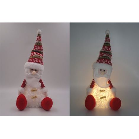 Pupazzo Bambola Natalizia Decorativa Babbo natale con luce (1/2)