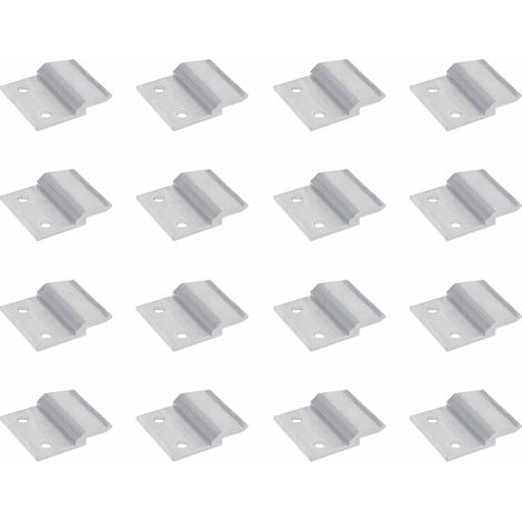 Kit de suspension en Z en aluminium à 2 trous et 9 mm (16 pièces) - Supports emboîtables pour monter en toute sécurité les miroirs, cadres d'art, étagères, têtes de lit (1/5)