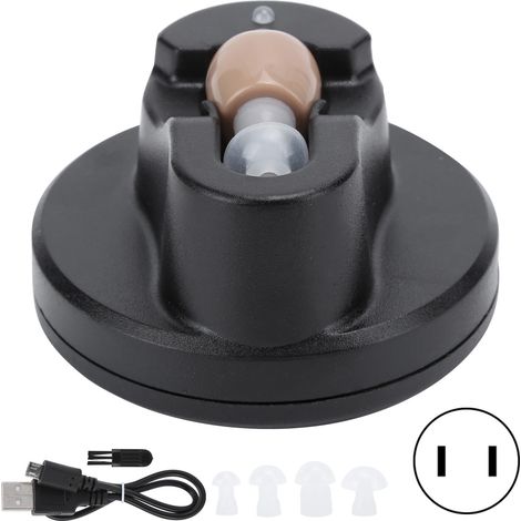 Amplificateur auditif numérique G-12 rechargeable USB, prise US, volume réglable, 100-240V (1/5)