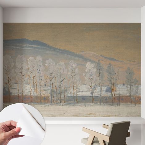 Selbstklebend Tapete modern - Wanddeko für Küche - Klebefolie Wand - luxus Look Winterkulisse 152x104 cm (1/5)