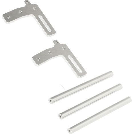 Ersatz-Frontstoßstange aus Aluminiumlegierung für 1/10 RC-Modellautos, silberfarben (1/4)