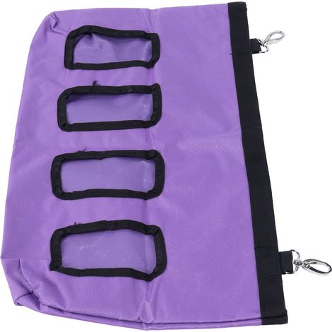 Sac mangeoire suspendu pour lapins, avec 4 trous, pour l'alimentation des petits animaux - Violet (1/5)