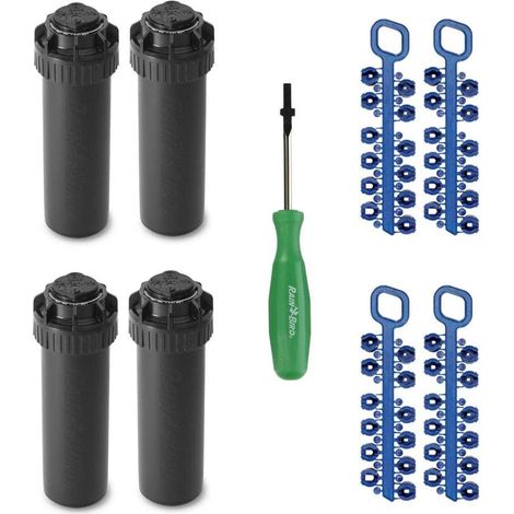 1 Tête d'arrosage à rotor, arc réglable 40-360 degrés, système escamotable 10 cm, irrigation pelouse jardin (1/5)