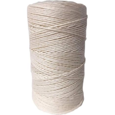 1 Ficelle de Lin, 100m Longueur, 1mm Diamètre, Corde Naturelle, Blanc, pour Jardin, Mariage, Bricolage
