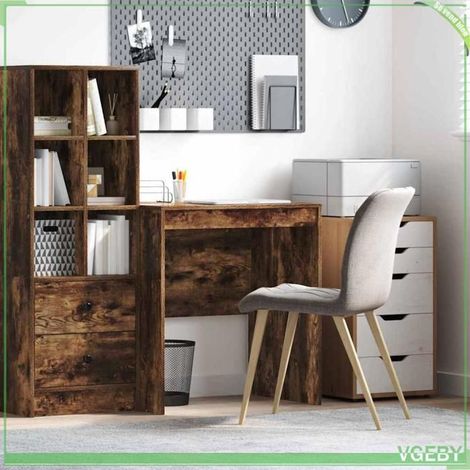 Bureau - ABI - Chêne fumé - 70 x 50 x 76 cm - Design moderne et élégant (1/5)