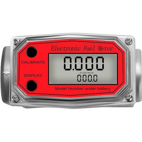 Débitmètre à turbine numérique 1 pouce avec écran LCD et compteur NPT, pour la mesure du débit d'huile moteur (1/4)
