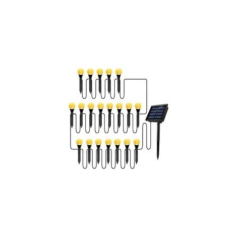 Set aus Solar-Lichterketten mit Blasenmuster für Rasen, Außendekoration, IP65 wasserdichte LEDs, solarbetriebene Erdspießleuchten für Einfahrt/Hof/Garten