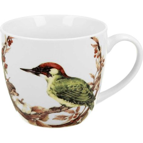 Porzellanbecher mit Spechtmotiv, Größe 460