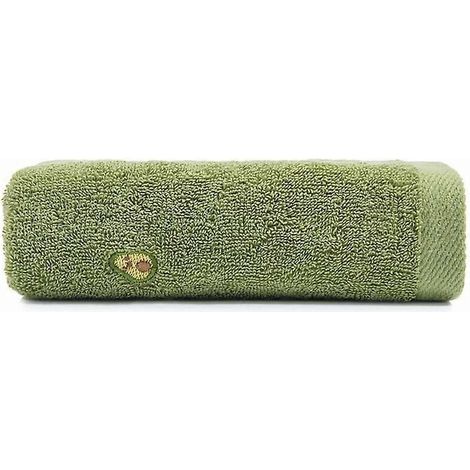 Absorberende badhanddoek, sneldrogende badhanddoek, zachte washand met beermotief, badkamer, huis - groen (1/5)