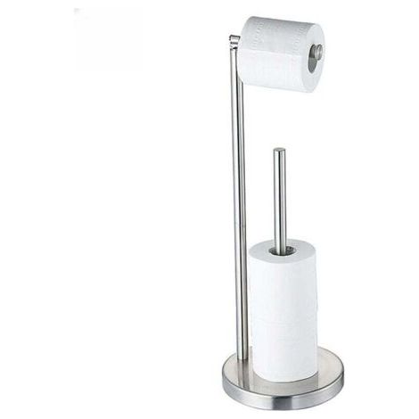 Green Mobility-Porte-papier toilette sur pied , 1 pièce, avec réserve de papier toilette, assez d'espace pour un rouleau géant, argent (1/4)