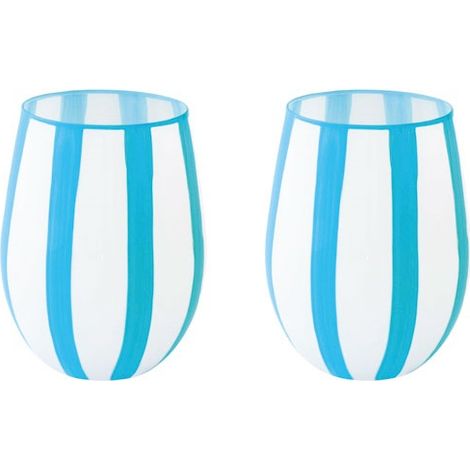 Set 2 Verres A' Eau 500 Ml En Boite Twist & Match Blue - Pozzi Milano Spa