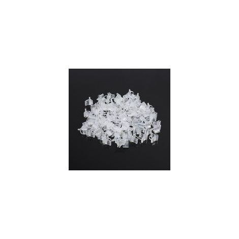 Clip de greffage pour semis de tomate et aubergine – 100 pièces en plastique transparent – Taille 1,00 x 1,50 x 2 cm – Augmente le taux de survie des greffes - 100pcs (1/5)