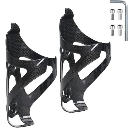 2-teiliger Fahrradflaschenhalter – Leichte 3K-Carbonfaser-Flaschenhalterung für Rennräder und Mountainbikes – 2-teilig (1/4)