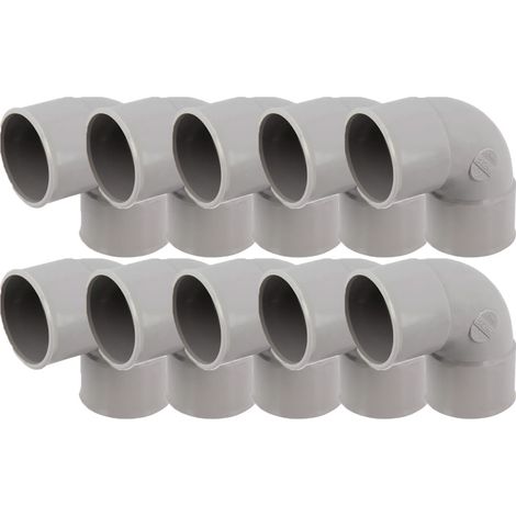 10 coudes PVC 87°30 - Ø40 - Femelle Femelle - Nicoll (1/4)