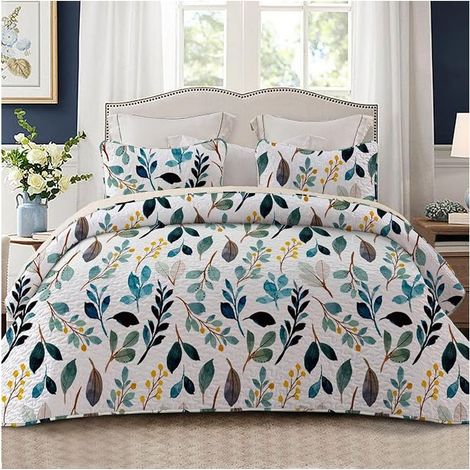 Bedspread 240 x 260 cm with Printed Pattern
