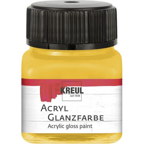 Kreul Acryl Glanzfarbe dunkelgelb 20 ml Verzierfarbe