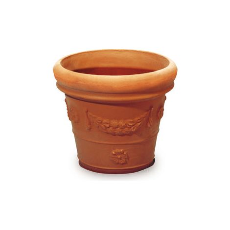 VASO TERRANO FESTONATO 50CM TERRACOTTA