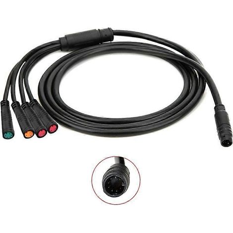 Compatible avec le câble principal étanche à 8 broches pour la connexion au tableau de bord du contrôleur de vélo électrique, 2 broches + 3 broches + 5 broches, compatible avec certains contrôleurs KT (1/5)