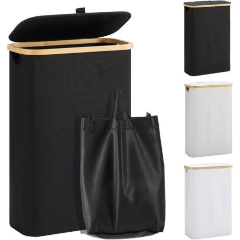 Panier à linge étroit 48 L avec couvercle (1/5)
