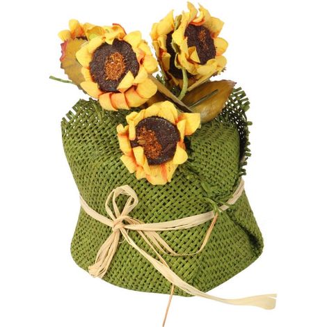 Frühlingsdekoration, Blumenarrangement, gelbe Sonnenblumen (1/2)
