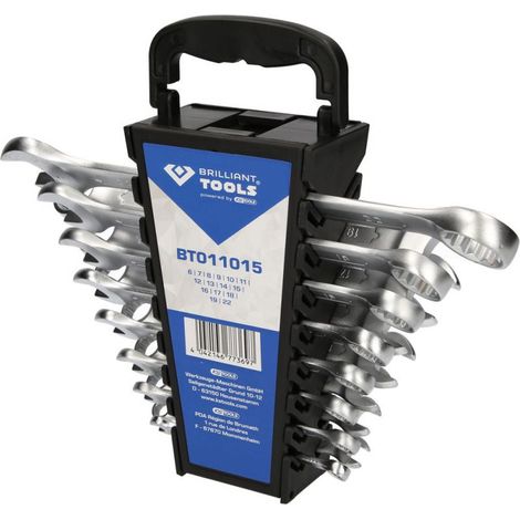 BRILLIANT TOOLS Ring-Maulschlüssel-Satz 15tlg. - BT011015