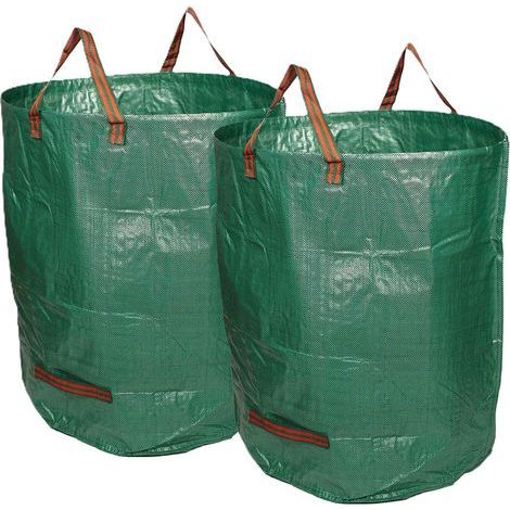 Premium-Gartensack – 272 l, extrem robust – Hochwertiger Grünschnittsack mit verstärkten Griffen – Premium-Gartensack für Laub, Grasschnitt und Äste (1/5)