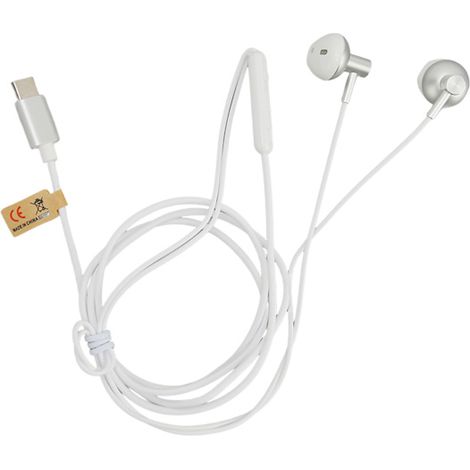 Casque en métal de type C avec son stéréo HiFi, basse profonde et réduction du bruit, blanc, charge rapide et fiable (1/4)