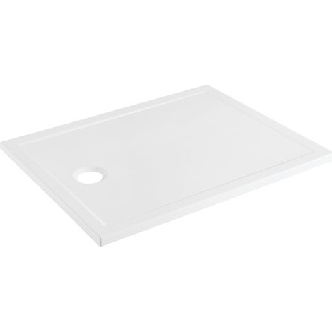 Receveur de douche à poser 120x80x3 cm – Extra-plat en céramique blanc – Pour accès facilité aux personnes à mobilité réduite – Anconetti (1/4)