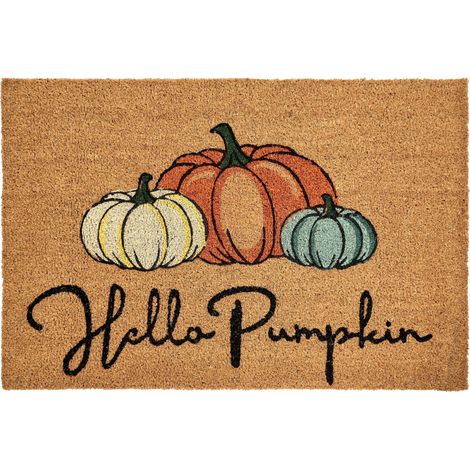 Zerbino in fibra di cocco naturale antiscivolo 60 x 90 cm con Motivo zucca 60 x 90 cm Sapang