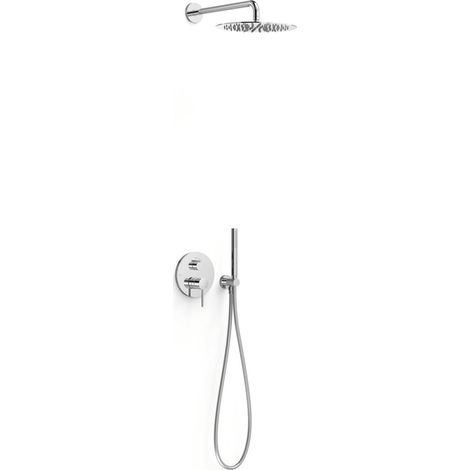 Kit mitigeur encastré 2 voies Rapid‑box pour douche Study Chrome - TRES 26238004 (1/2)