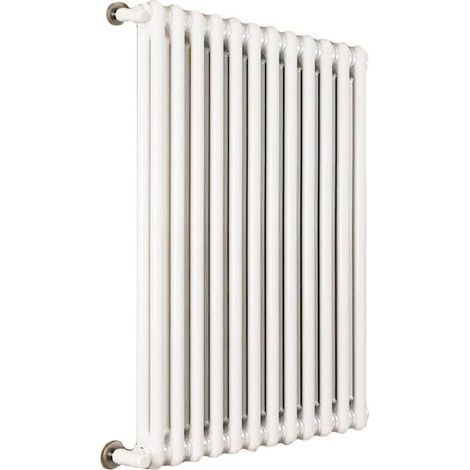 Ardesia radiatore tubolare 2 colonne h.400 - 24 elementi - colore bianco RAL9016 - completo di tappo cieco e riduzioni da 1/2" 3541700050368 (1/4)