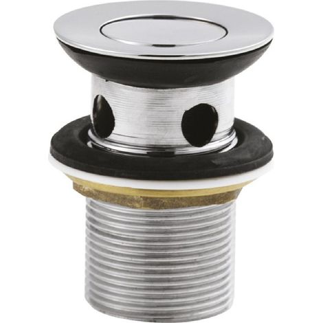 Round Brass Flip Top Basin Waste - Chrome