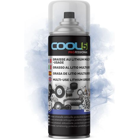 COOL5 Mehrzweck-Lithium-Sprühfett – Universelles Lithium-Sprühfett, 400 ml + Universalreiniger, 500 ml