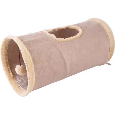 Túnel plegable para gatos con una abertura, túnel de juego plegable, incluye pelotas pequeñas, conejos, cerdos y otras mascotas, Azul marino (1/5)