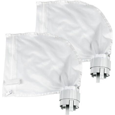ALLIANDISLot de 2 Sacs Filtrants pour Nettoyeur de Piscine Convient pour Polaris360 et 380 Nettoyeur de Piscine Design Zippé et Réglable en Blanc (1/4)