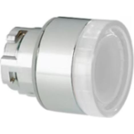 Pulsante Metallico Luminoso Raso Neutro ( LOVATO cod. 8LM2TBL107 ) (1/2)
