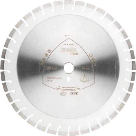HOJA DE DIAMANTE SEGMENTADA KLINGSPOR 350 mm x 30 mm x 20 mm SUPRA DT600U HORMIGÓN ARMADO (1/2)