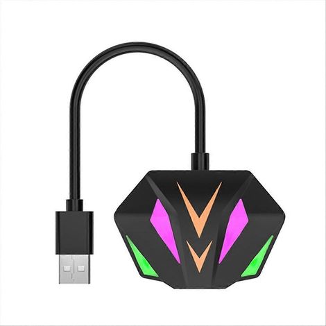 Adaptateur réseau Ethernet USB vers RJ45 10/100/1000 Mbps avec éclairage RGB pour PC et ordinateur portable (1/5)
