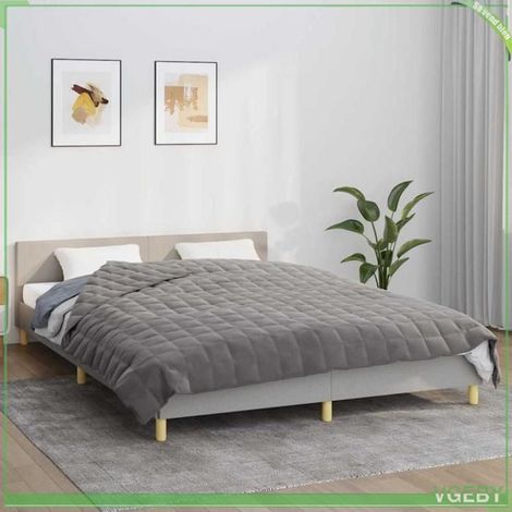 350781 Couverture lestée Gris 200x225 cm 13 kg Tissu (1/5)