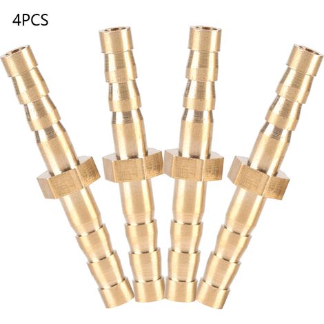 Raccord réducteur laiton 4 pièces, adaptateur de tuyau 4mm à 4mm, connecteur mâle-femelle, bouchon de réduction, raccord fileté pour plomberie, résistant à la corrosion. (1/5)