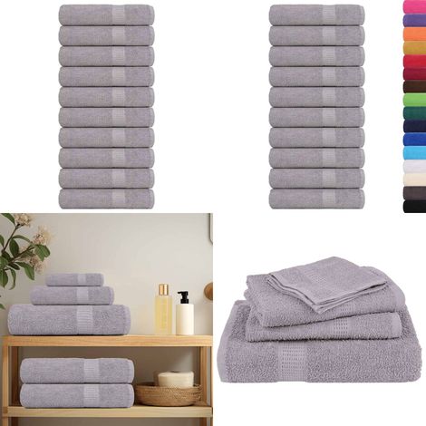 vidaXL Handtücher 10 Stk. Grau 50x100 cm 360 g/m² 100% Baumwolle (1/5)